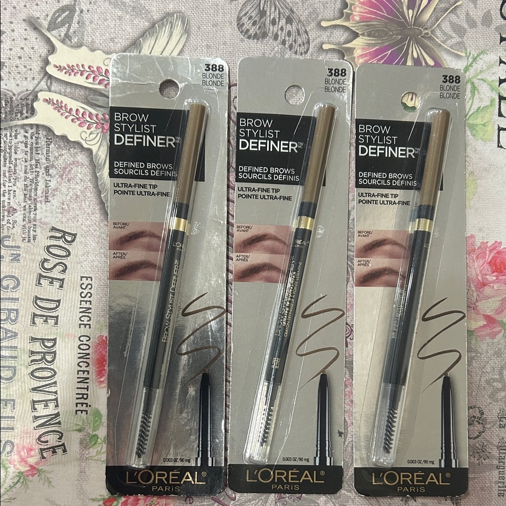 3X L'Oreal Brow Stylist Definer #388 Blonde